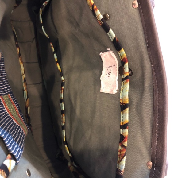 Kauli Handmade Leather & Patchwork Textile Shoulder Bag “the Reader Tote” Purse - Picture 5 of 8